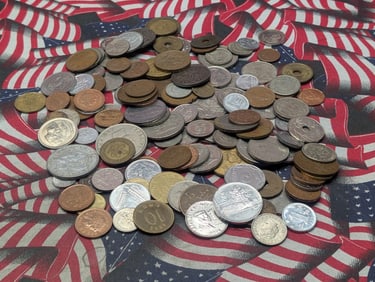 Bag of 1.4 Lbs. of Various Vintage & Modern World Coins