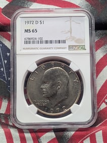 1972-D Eisenhower Dollar - NGC MS65