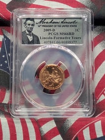 2009-D Lincoln Formative Years Cent - PCGS MS66 RD