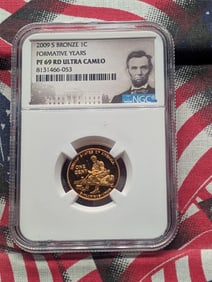 2009-S PROOF Bronze Lincoln Formative Years Cent - NGC PF69 RD ULTRA CAMEO