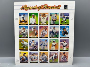 2000 USPS Legends of Baseball Stamp Sheet