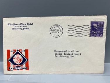 1939 Commemorative 100 Years of Baseball First Day Cover