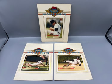 Lot of (3) 1993 Topps Stadium Club Baseball Oversized Master Photos