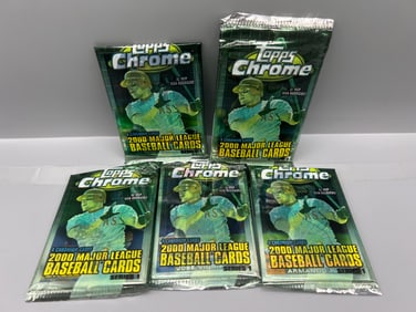 Lot of (5) 2000 Topps Chrome Series One Baseball Unopened Packs