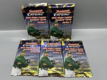 Lot of (5) 1999 Bowman Chrome Series Two Baseball Unopened Packs
