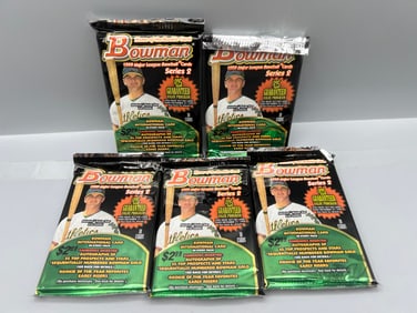 Lot of (5) 1999 Bowman Series Two Baseball Unopened Packs