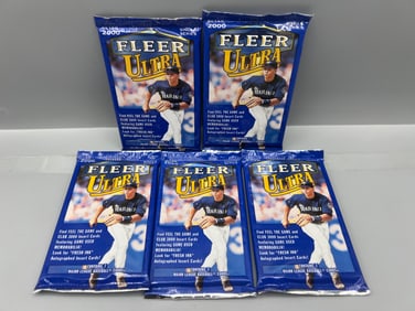 Lot of (5) 2000 Fleer Ultra Baseball Retail Unopened Packs