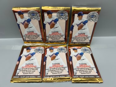 Lot of (6) 2000 Fleer Greats of The Game Baseball Unopened Packs