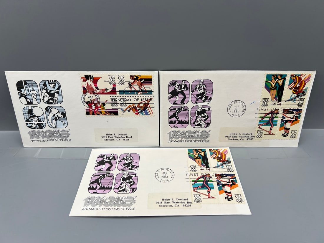 Lot of (3) 1984 Olympic Games First Day Covers (1 of 2)