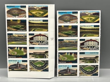 Lot of (2) 2000 USPS Memorable Stadiums Stamp Sheets