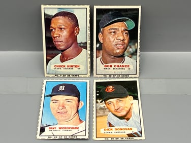 Lot of (4) 1965 Bazooka Baseball Cards - Varying Conditions