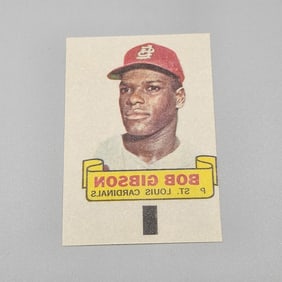 1966 Topps Rub Offs Bob Gibson HOF