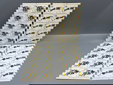 Lot of (4) 1970s Olympic Stamp Plate Blocks