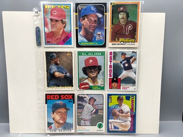 Lot of (9) Vintage Baseball Star Player Cards - Varying Conditions