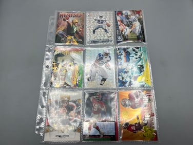 Lot of (9) Assorted Football Star Player Cards