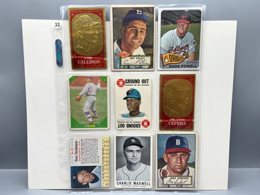 Lot of (9) 1950s & 60s Baseball Cards - Varying Conditions