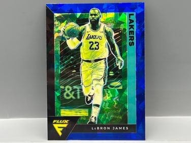 2020-21 Panini Flux LeBron James Blue Cracked Ice #79