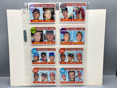 Lot of (8) 1969 Topps Baseball Rookie Cards - Varying Conditions