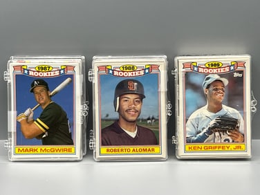 1987, 1988, & 1989 Topps The Rookies Baseball Complete Sets W/ Stars - Ken Griffey Jr