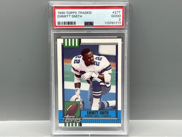 1990 Topps Traded Emmitt Smith RC #27T PSA Good 2