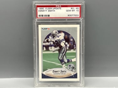 1990 Fleer Update Emmitt Smith RC #U-40 PSA Gem Mint 10