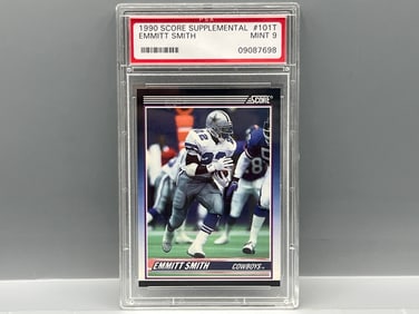 1990 Score Supplemental Emmitt Smith RC #101T PSA Mint 9