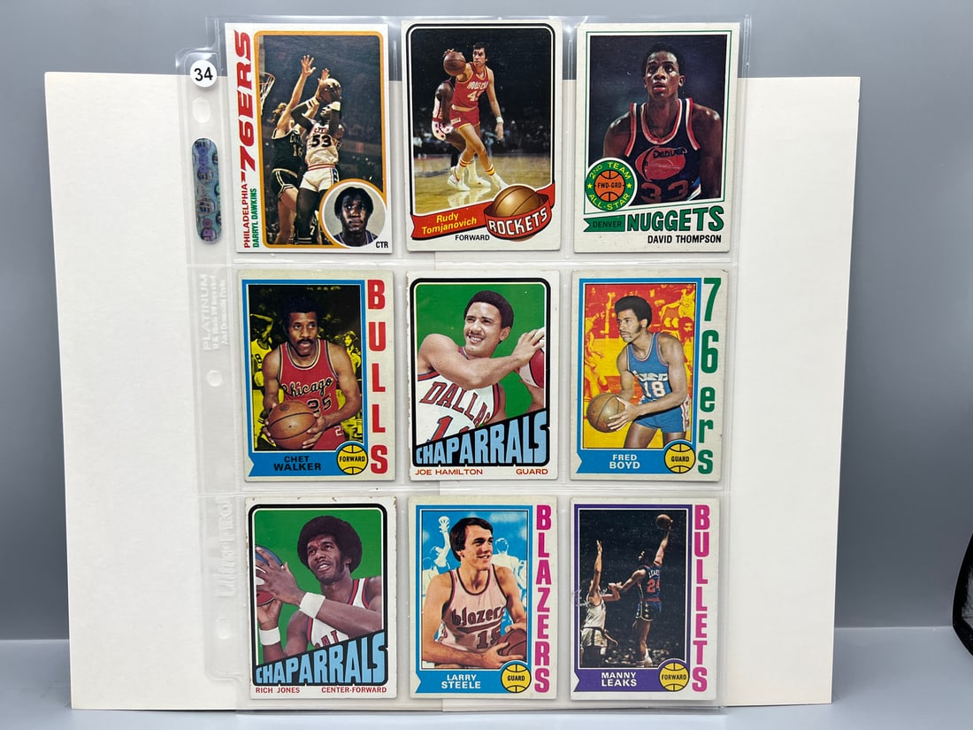 Lot of (9) 1970s Topps Basketball Cards - Varying Conditions (1 of 2)