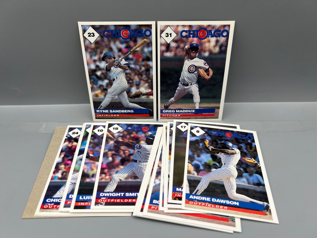 1991 Marathon Chicago Cubs Baseball SGA Set - Ryne Sandberg, Greg Maddux (1 of 2)