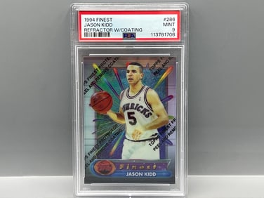 1994 Finest Jason Kidd Refractor W/ Coating RC #286 PSA Mint 9 - PSA Pop 72 W/ Only 14 Higher