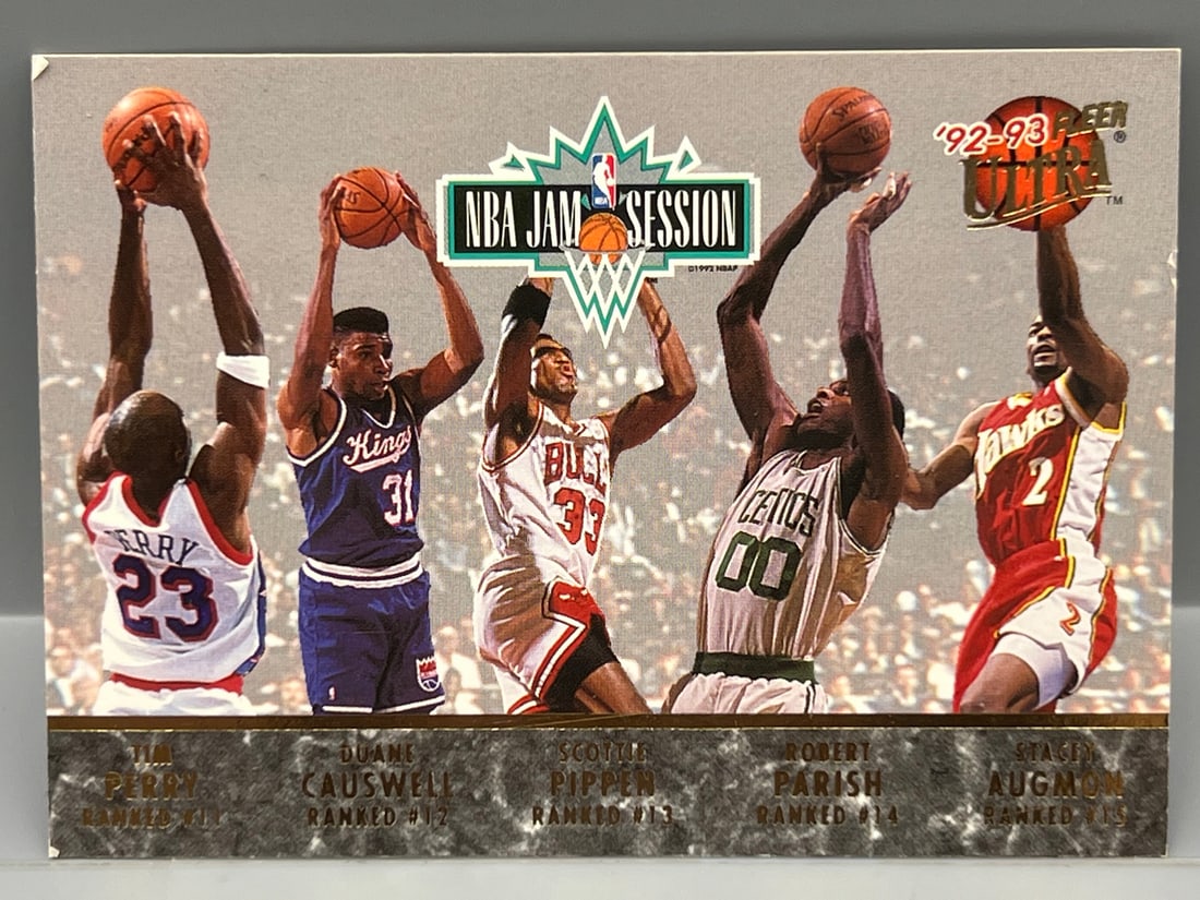 1992-93 Fleer Ultra NBA Jam Session Dual Sided Insert - Michael Jordan (1 of 2)