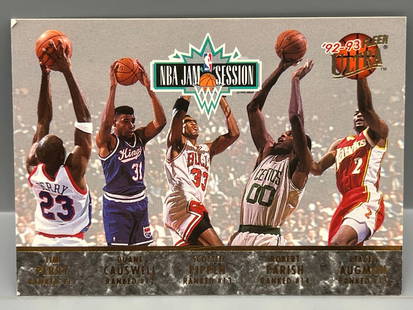1992-93 Fleer Ultra NBA Jam Session Dual Sided Insert - Michael Jordan: 1992-93 Fleer Ultra NBA Jam Session Dual Sided Insert - Michael Jordan