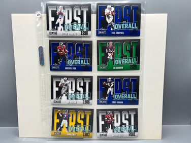 Lot of (8) 2023 Leaf Draft Football First Overall Draft Picks Inserts