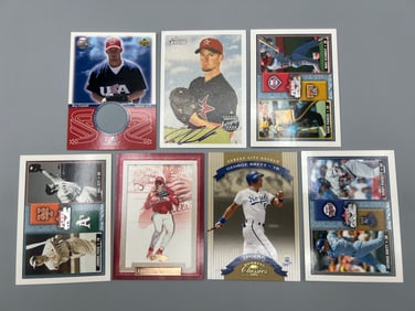 Lot of (7) Assorted Baseball Cards W/ Autos, Relics, & Numbered Cards - Roy Oswalt Auto