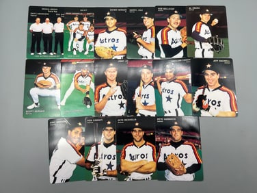 Lot of (16) 1992 Mother's Cookies Houston Astros Cards - Varying Conditions