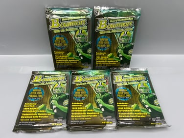 Lot of (5) 1999 Bowman Football Unopened Packs