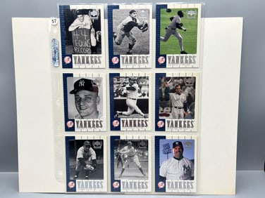 Lot of (9) 2000 Upper Deck New York Yankees Baseball Cards