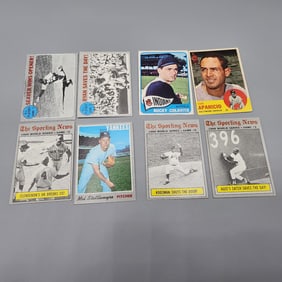 Misc Lot of 8 Baseball Cards 1963-70 - 1965 Colavito, 1963 Aparicio, 1970 Ryan and Seaver - HOF
