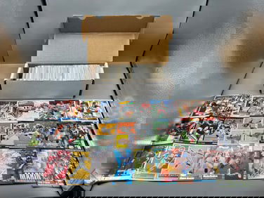 Box of (475+) Assorted Football Star Player Cards - Varying Conditions