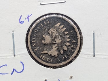1859 CN Indian Head Cent - Pre Civil War!