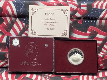 1982-S 90% Silver Proof Washington Commemorative Half Dollar