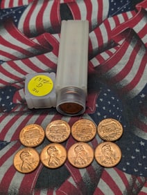 Tube of 1972-D Lincoln Memorial Cents BU