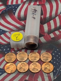 Tube of 1978-P Lincoln Memorial Cents BU