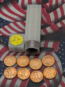 Tube of 1981-D Lincoln Memorial Cents BU