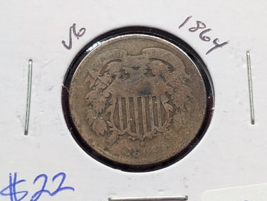 1864 Two Cent Piece - Civil War Era!