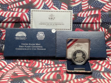 2003-P Wright Brothers Proof Commemorative Silver Dollar with Box & COA