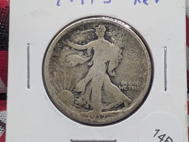 1917-S Walking Liberty Half Dollar, Reverse Mint Mark