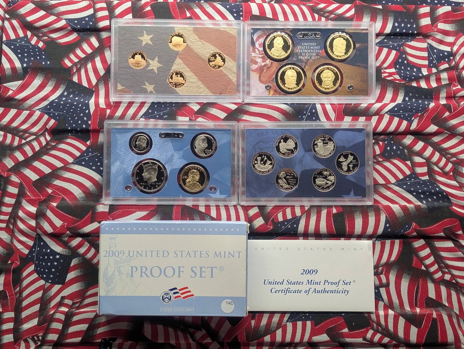 2009-S U.S. Mint Proof Set, 18 Coins In OGP w/COA, Includes Presidential Dollars, U.S. Territories (1 of 10)