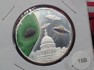 1 OZ Silver Round Aliens are Coming