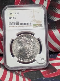 1881-S Morgan Dollar NGC MS 63, 6813459-024