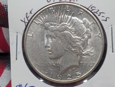 1925-S Silver Peace Dollar - Better Grade! - Low Mintage!